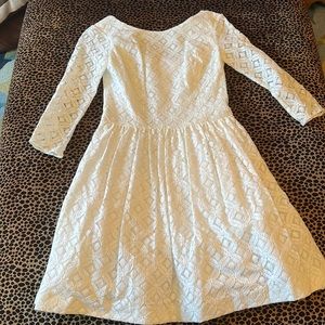 NEW WITH TAGS LILLY PULITZER WHITE LACE LORI DRESS SZ 0 $248